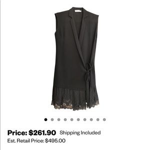 Sandro Black Wrap Dress